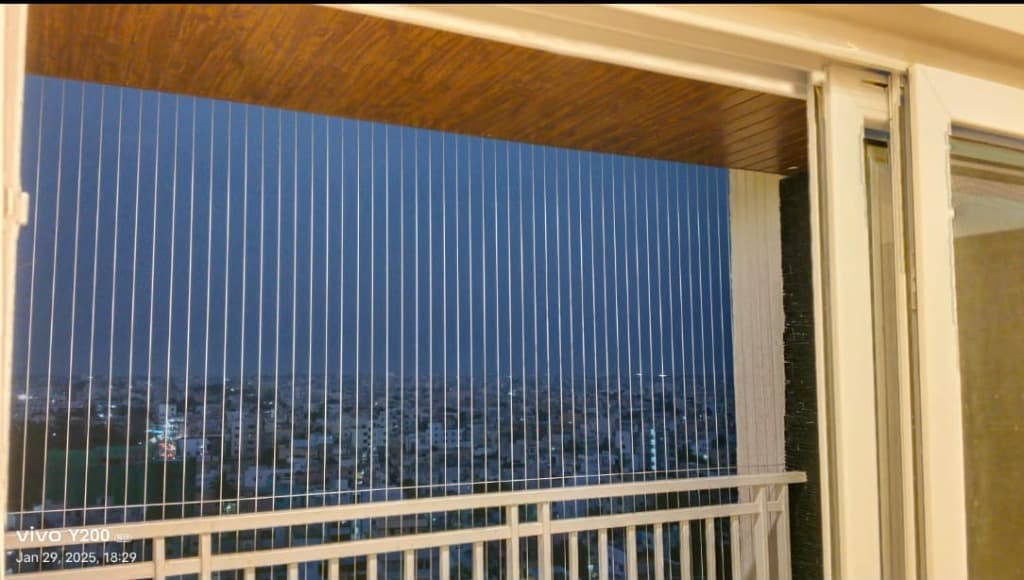 High-Rise Night View Invisible Grill